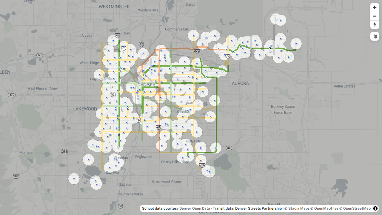 Denver Schools Map screenshot