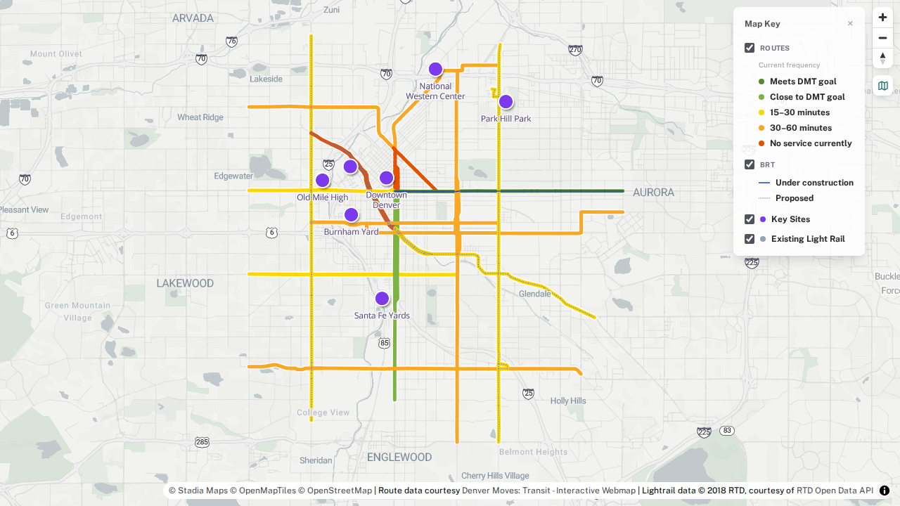 Mile High Line map screenshot